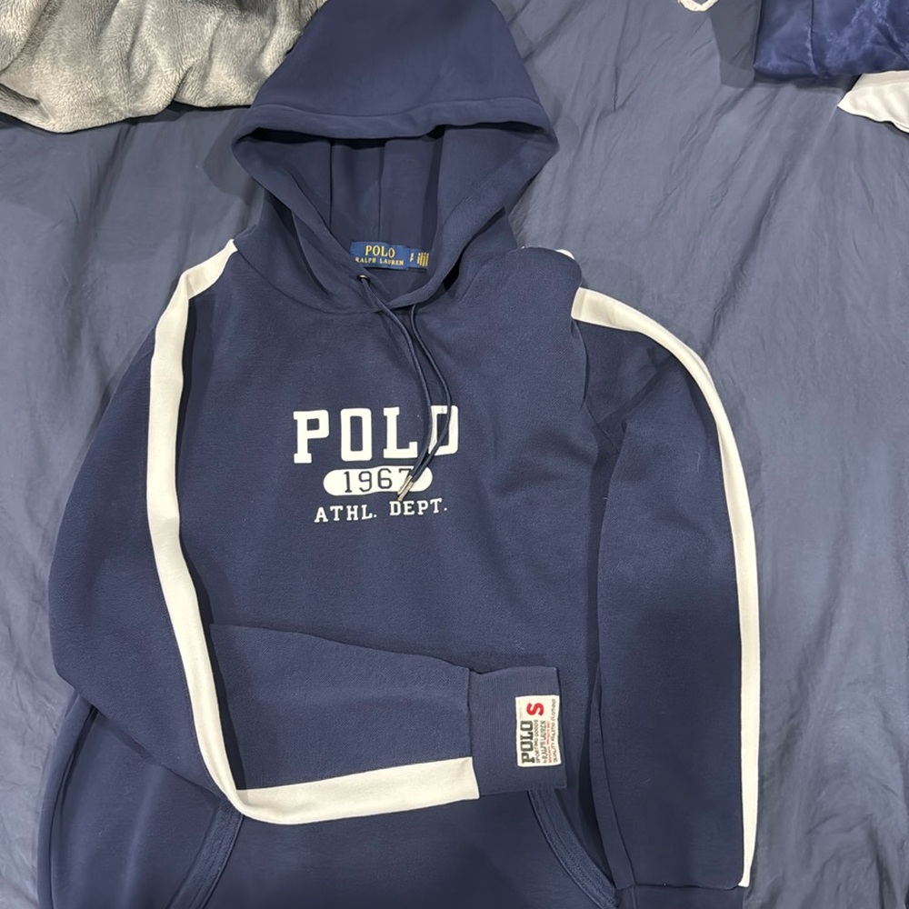 Navy blue Ralph Lauren hoodie size small in men’s - Picture 1 of 5